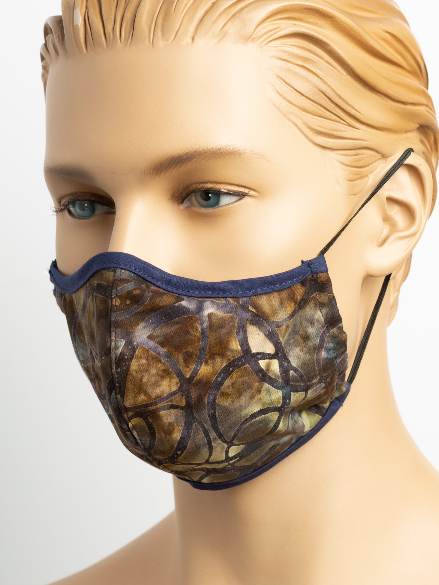 Fitted Mask with Filter Pocket - Batik Forest