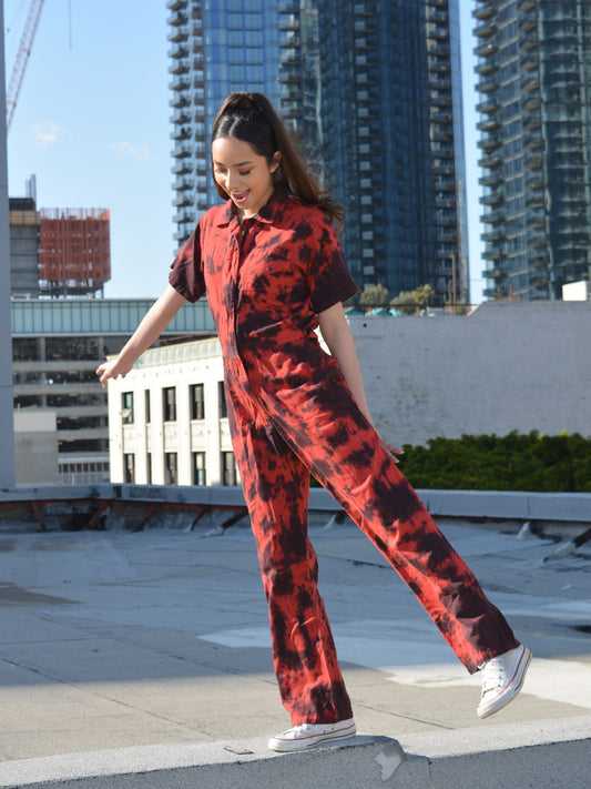 Tie-Dye Coveralls | Red