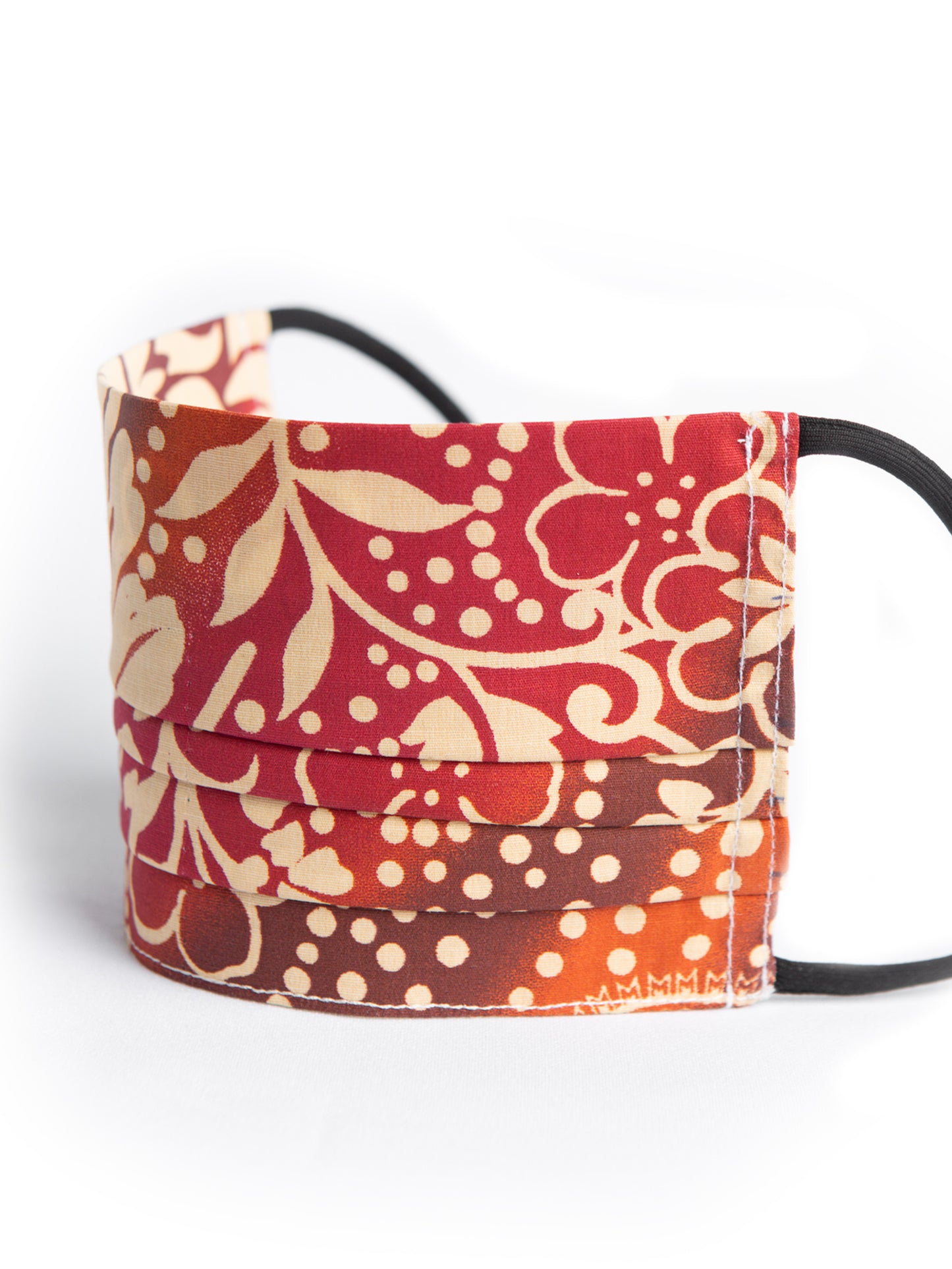 Pleated Mask - Batik Red