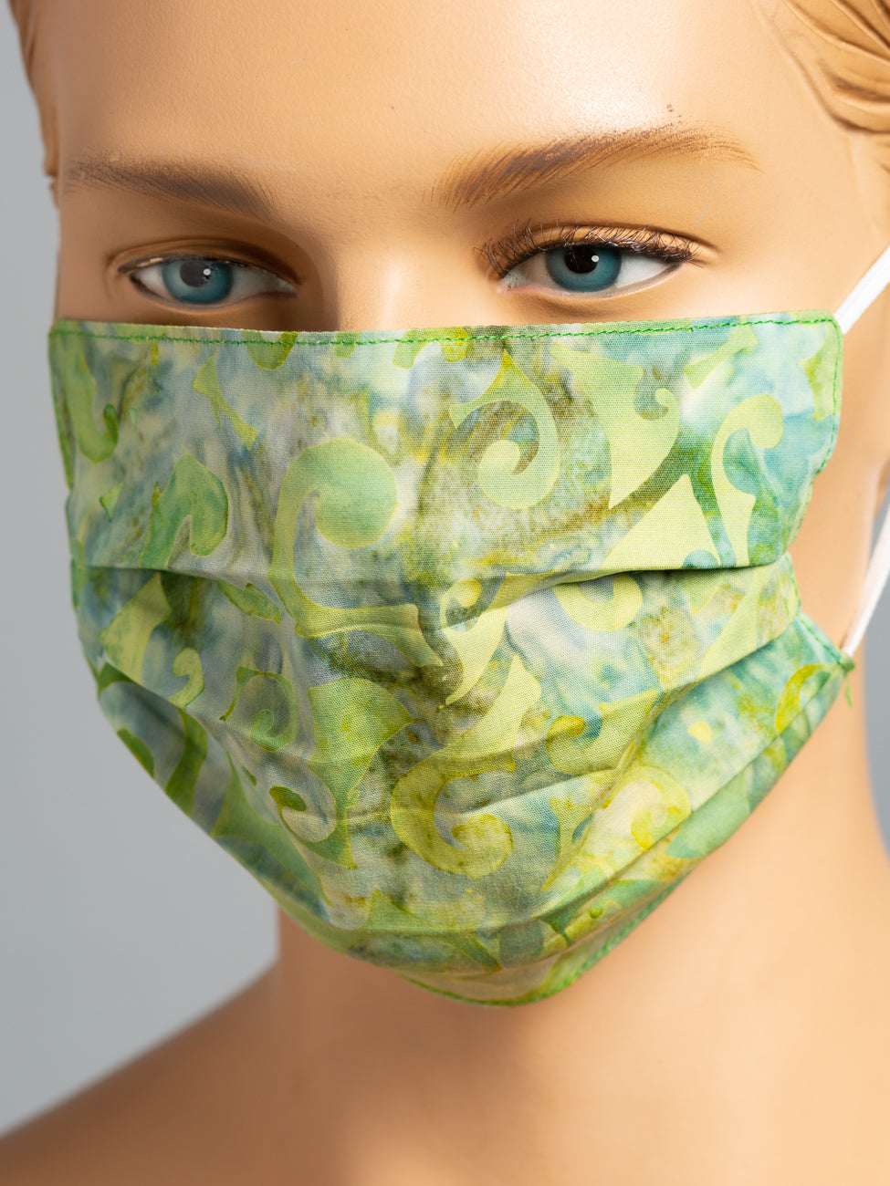 Pleated Mask - Batik Green Fantasy