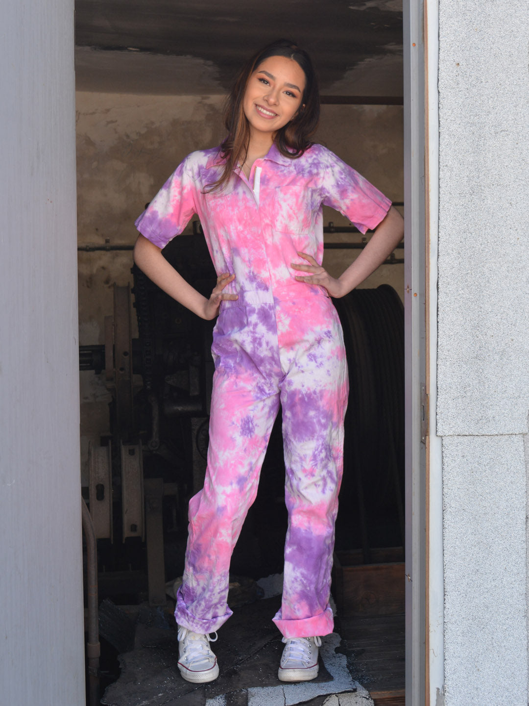 Tie-Dye Coveralls | Pink