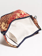 Fitted Face Mask with Filter Pocket - Batik Red
