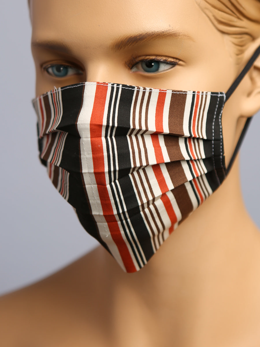 Pleated Face Mask - Grooves