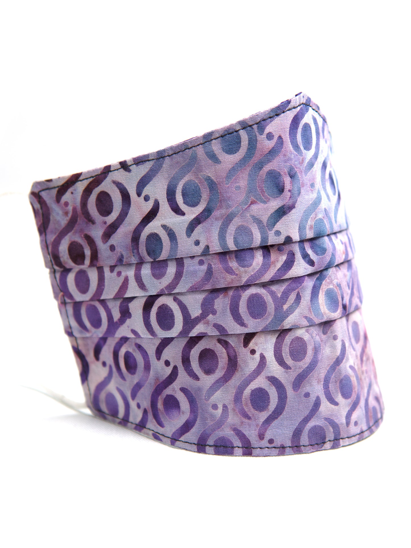 Diamond Cut Mask - Batik Purple Whirls
